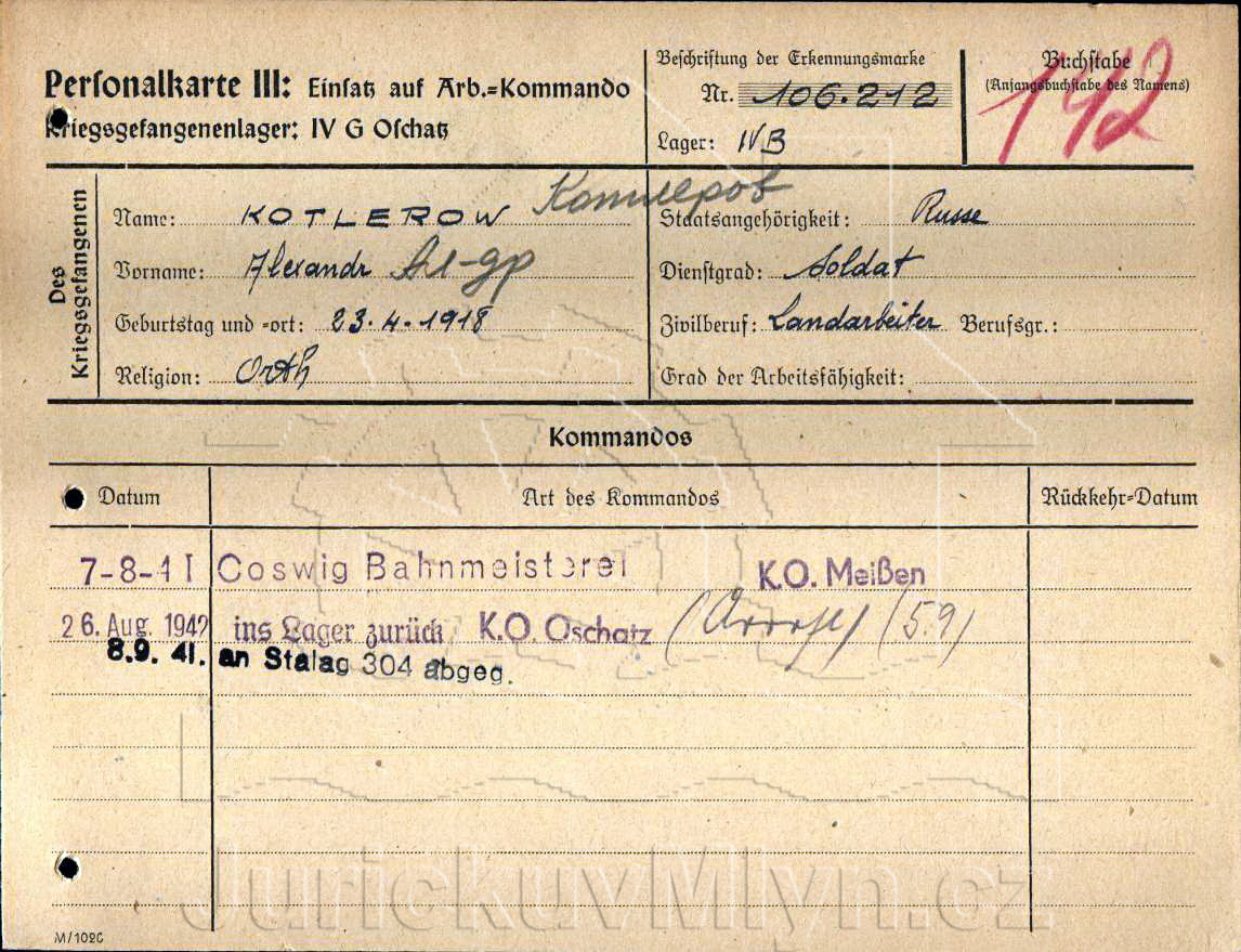 Dokument z Moskevského archivu